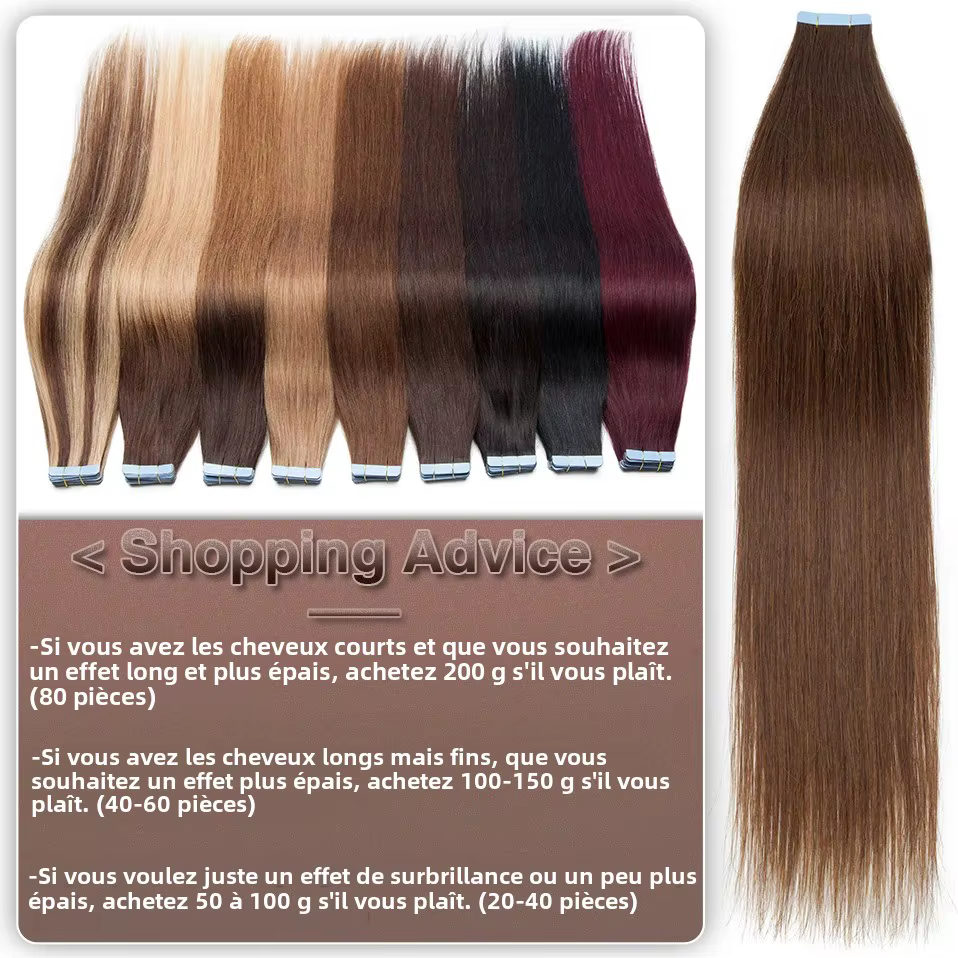 S-noilite 20 pièces bande dans les Extensions de cheveux