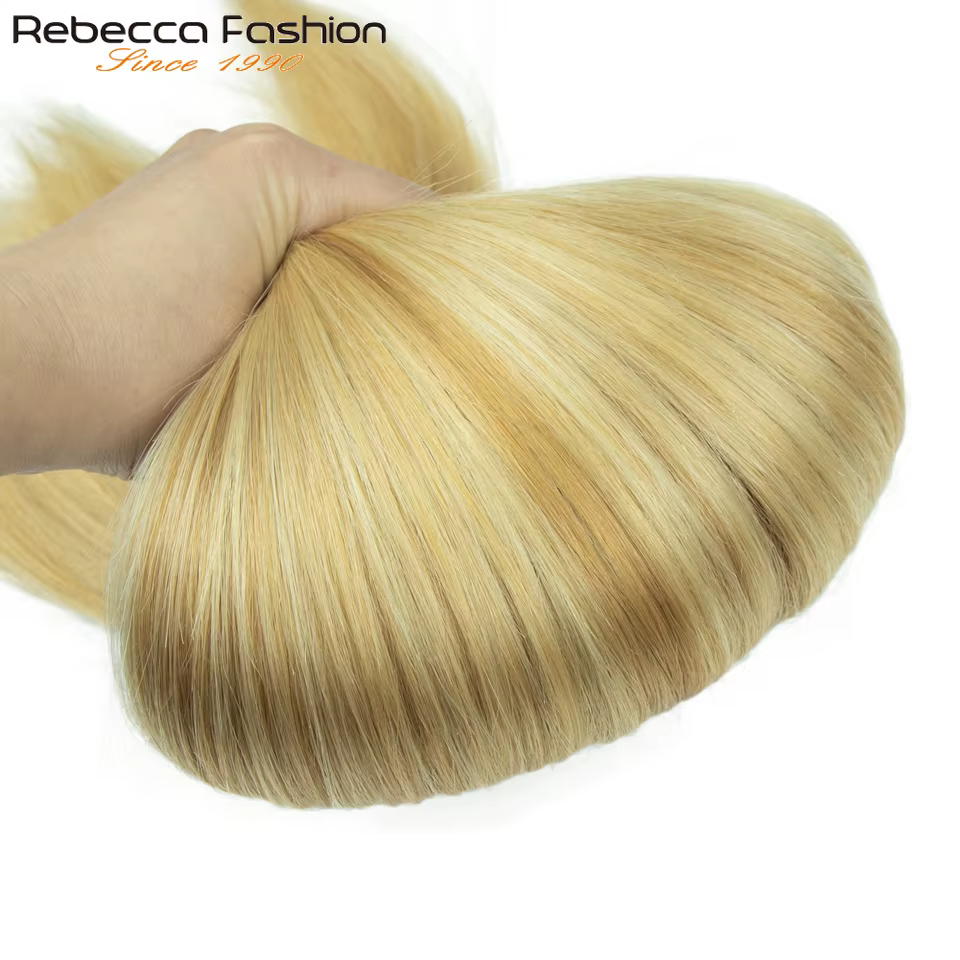 Extensions de cheveux naturels brésiliens lisses doublement étirés