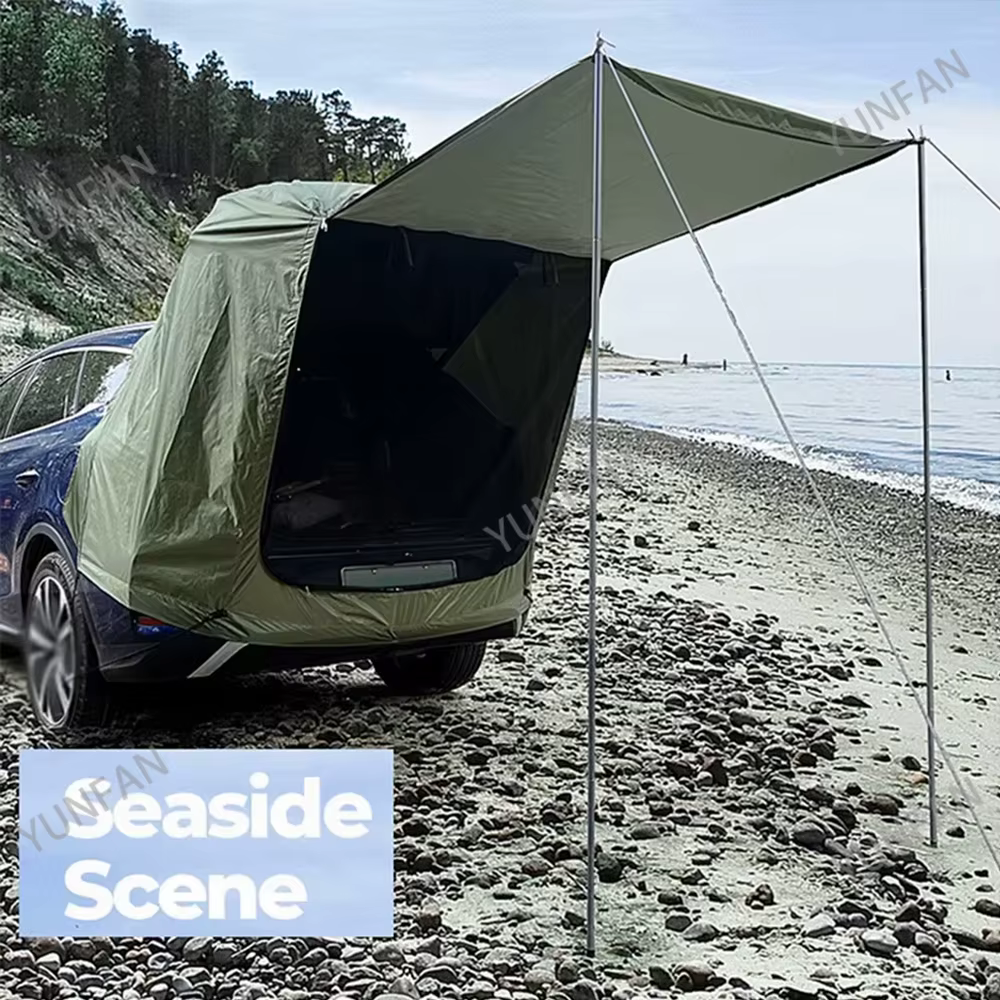 Tente de camping multifonctionnelle pour l'arrière de voiture avec auvent, résistante au soleil et à la pluie, pour pique-nique et camping en plein air