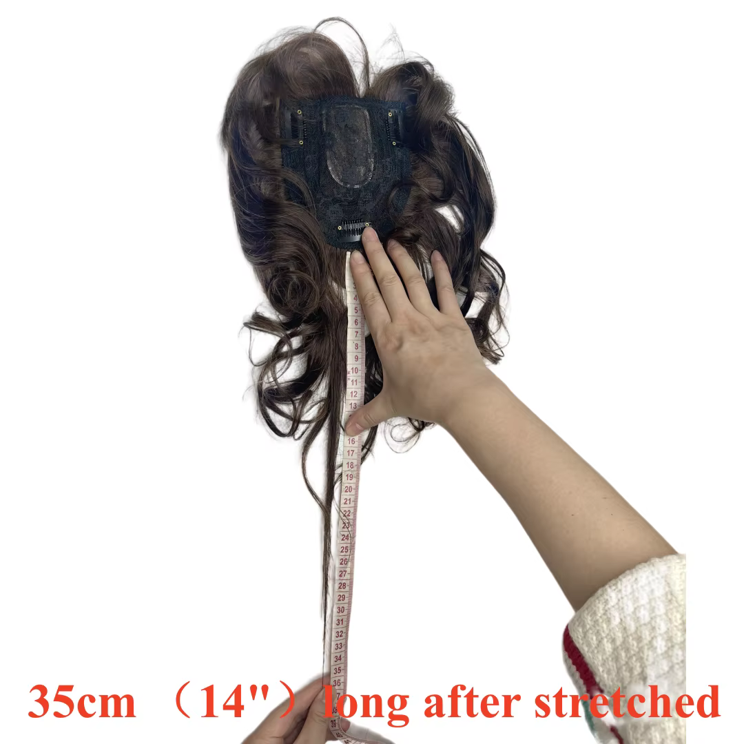 Topper de cheveux naturels pour femmes vague de corps bouclés