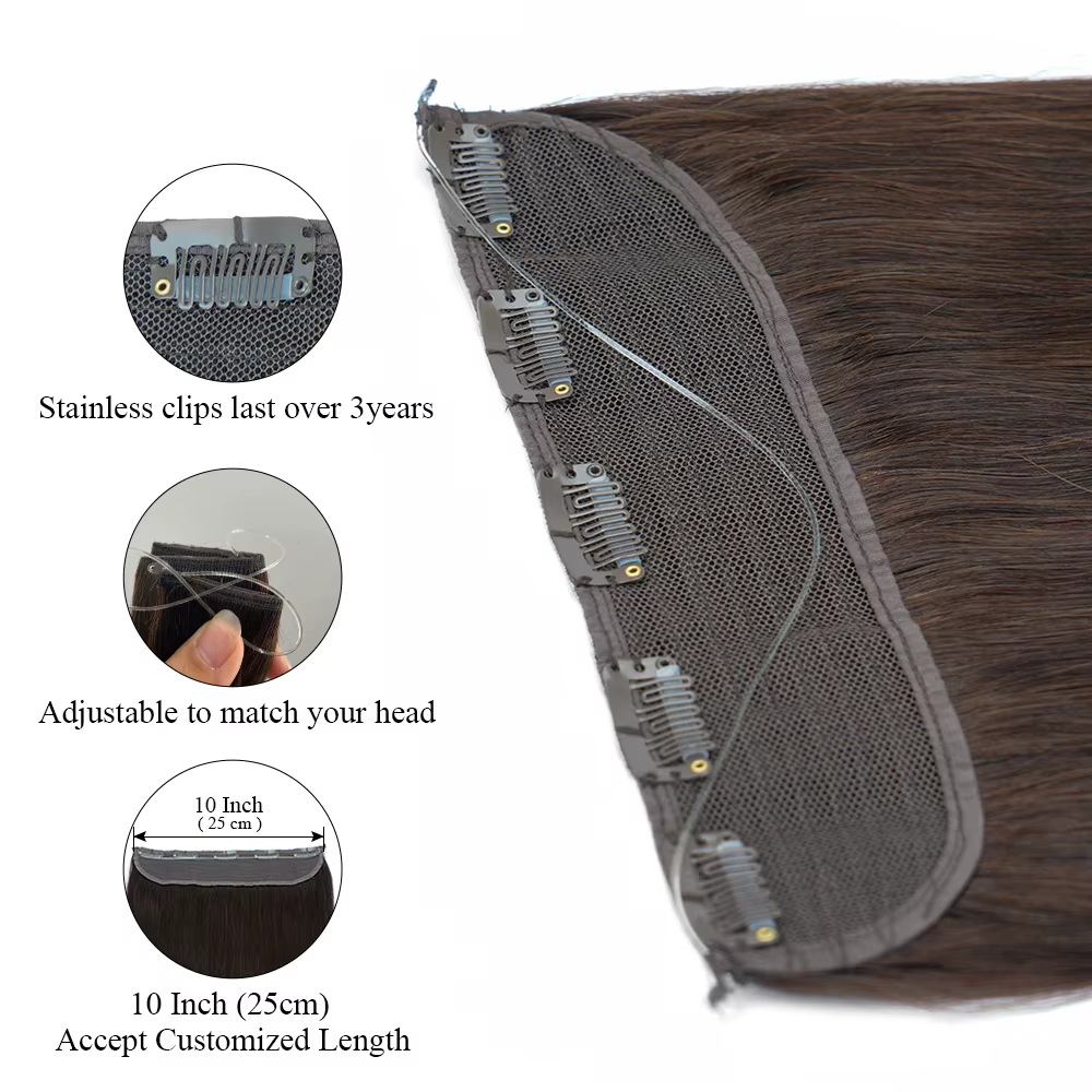 Doreen 100g 120g cheveux européens fabriqués à la Machine Remy pince en une seule pièce Extensions