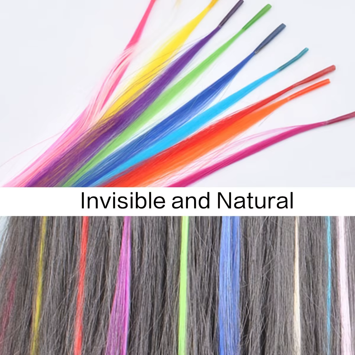 Extensions capillaires synthétiques arc-en-ciel
