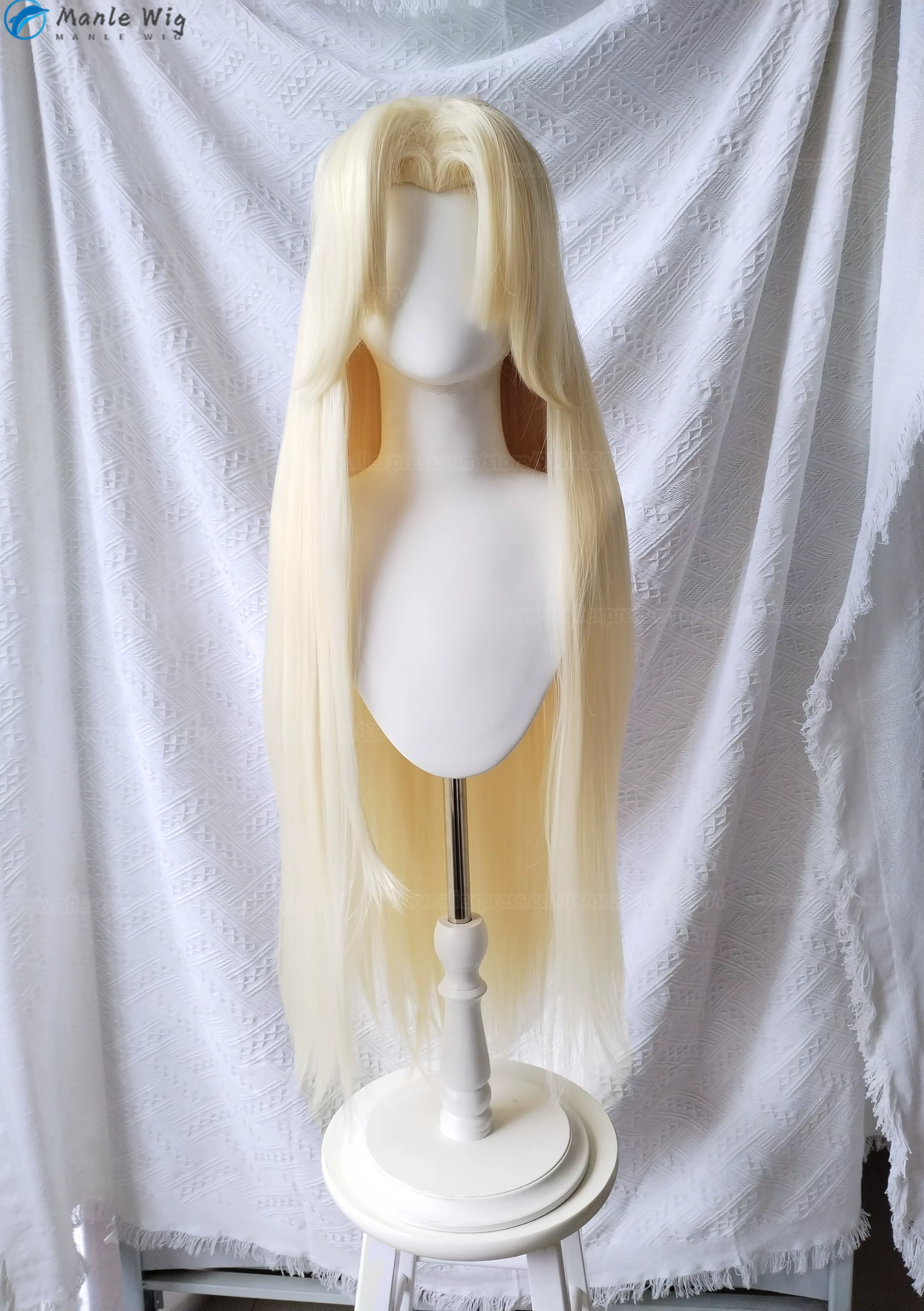 Anime Tsunade Cosplay perruque 100 cm longue droite Blonde style