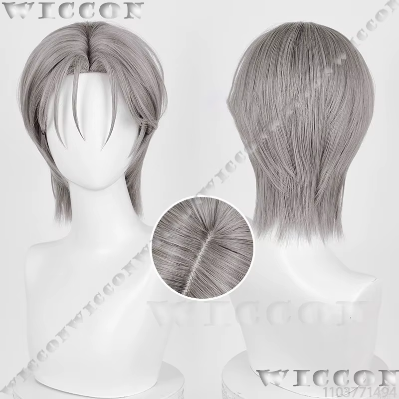 Jusqu'à l'anime Alien scène Cosplay accessoire nouvelle perruque argent gris cheveux hommes idole