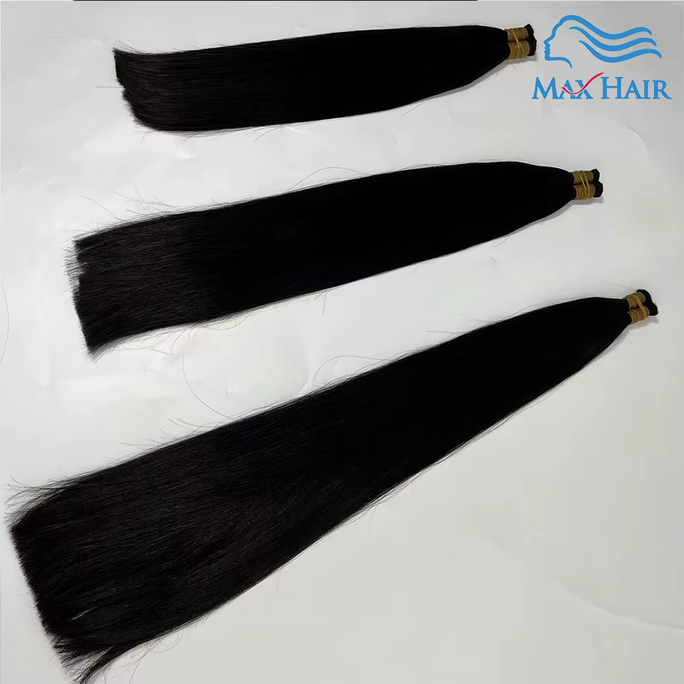 Double dessiné cheveux humains en vrac pour tressage droit Vietnam indien vendeur