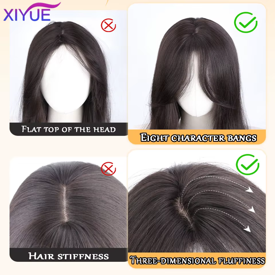 XUTYE perruque cheveux longs pour femmes ensemble de tête complète