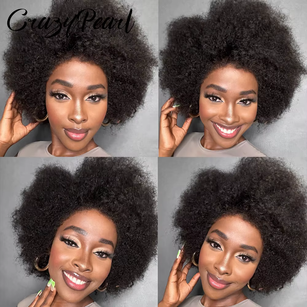 Perruque Afro Bouclée Frisée 13X2 T Part Lace Front
