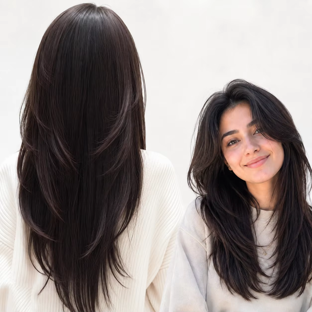 Perruque en cheveux humains à base de soie complète
