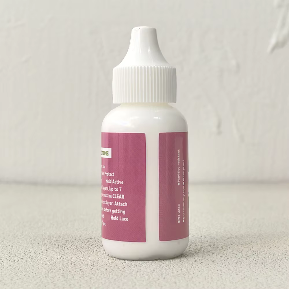 Colle pour perruque en dentelle - 1,3 oz, colle liquide imperméable pour perruques, colle invisible pour perruques, colle adhésive pour perruques à tenue forte et longue durée, colle blanche