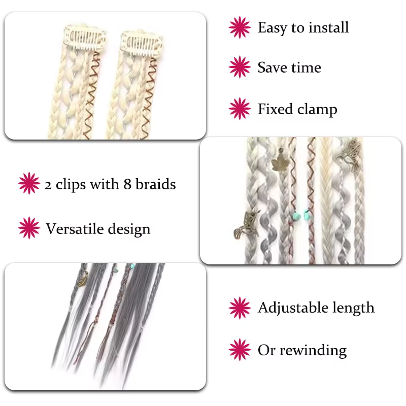 Petite tresse de cheveux style bohème