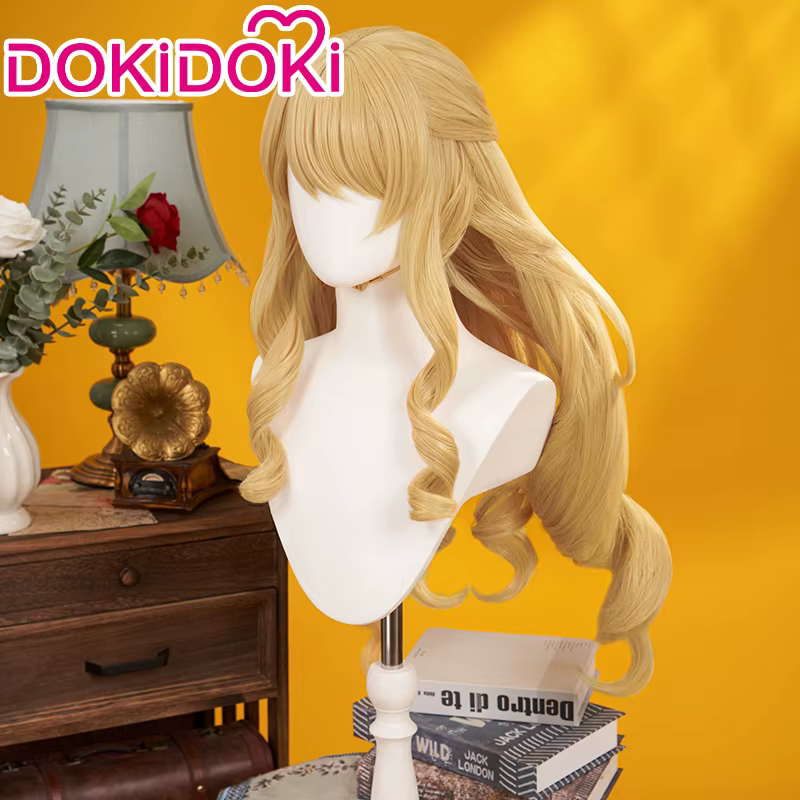 EN STOCK Navia perruque jeu Genshin Impact DokiDoki femmes cheveux longs blonds Fontaine Navia casquette de perruque gratuite Navia lunettes de soleil
