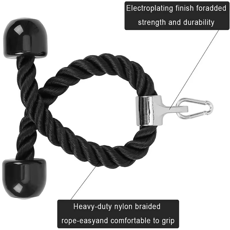 Triceps abaissement corde visage tirer poignées pousser tirer vers le bas cordon pour Biceps dos épaule Triceps Fitness Tension corde accessoire de gymnastique