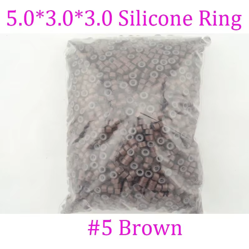 Anges 5000 pièces/sac 5.0*3.0*3.0mm anneaux en Silicone microliens perles de cheveux pour Dreadlock plume Extensions