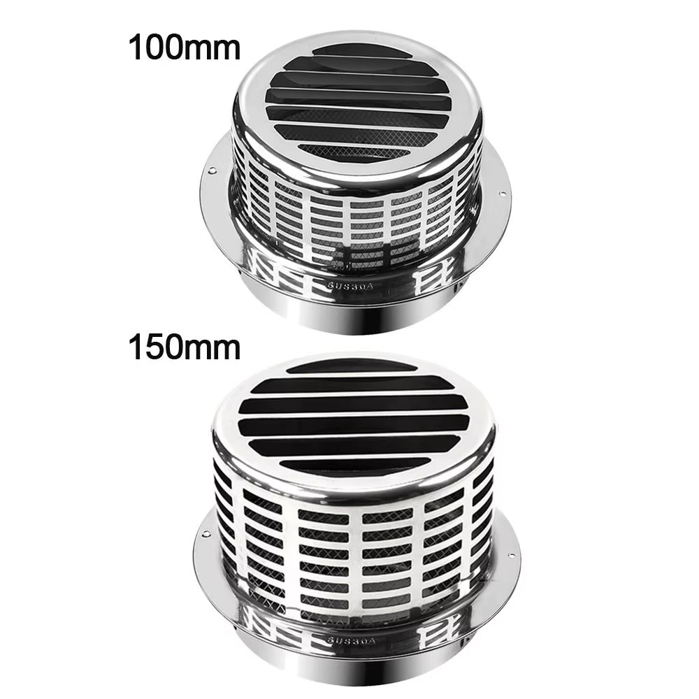 100/150mm bouchon de cheminée en acier inoxydable mur extérieur sortie d'air tuyau de toit capot d'échappement pour conduits de Ventilation cheminées capot d'échappement