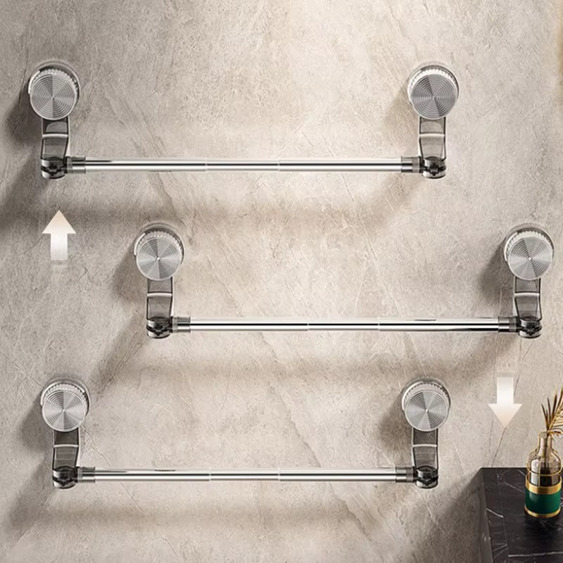 Porte-serviettes rétractable à ventouse, étagère d'angle rotative à ventouse pour serviettes et chaussures, support de rangement mural sans perçage pour salle de bain