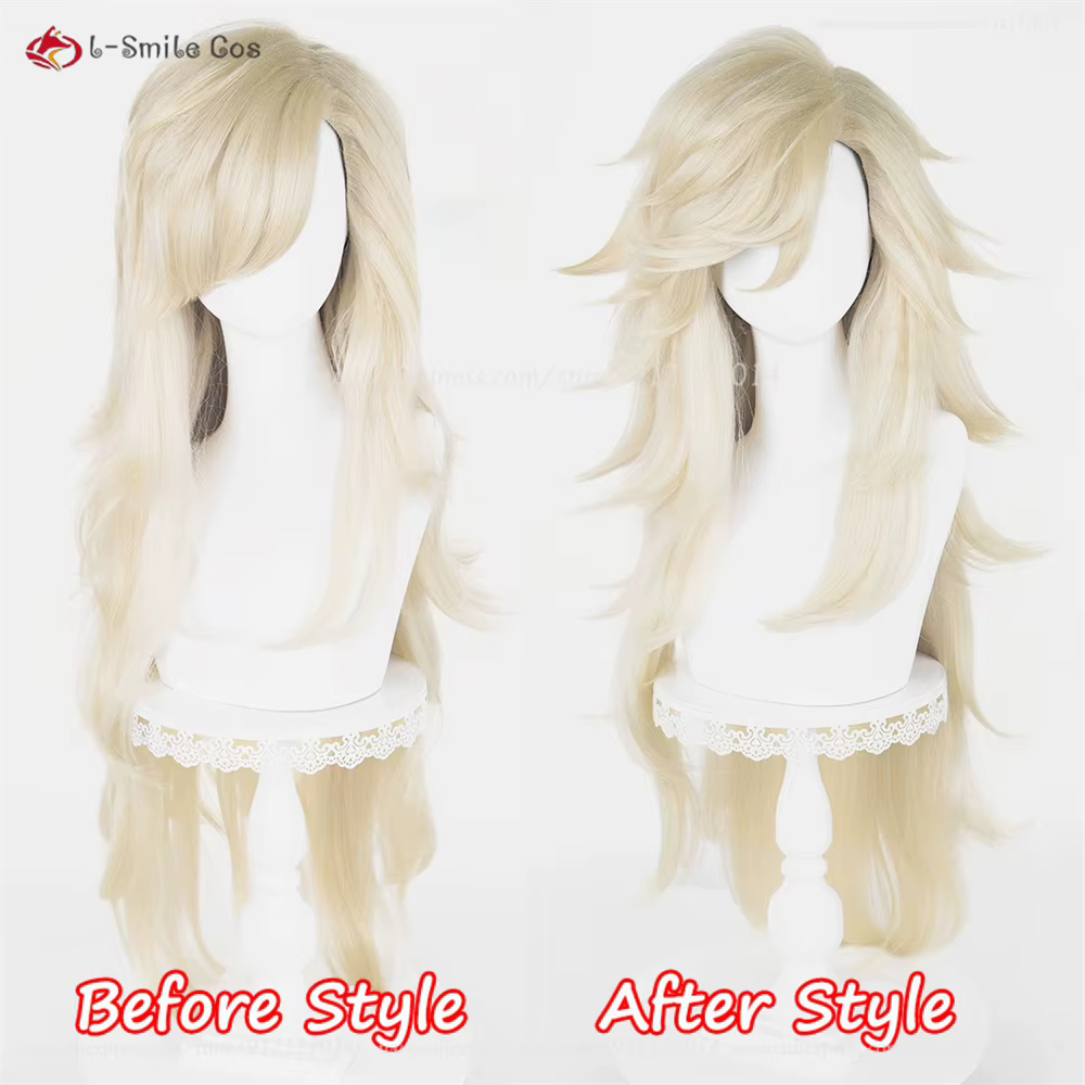 Douma Cosplay perruque 100 cm perruques dorées pour hommes femmes unisexe