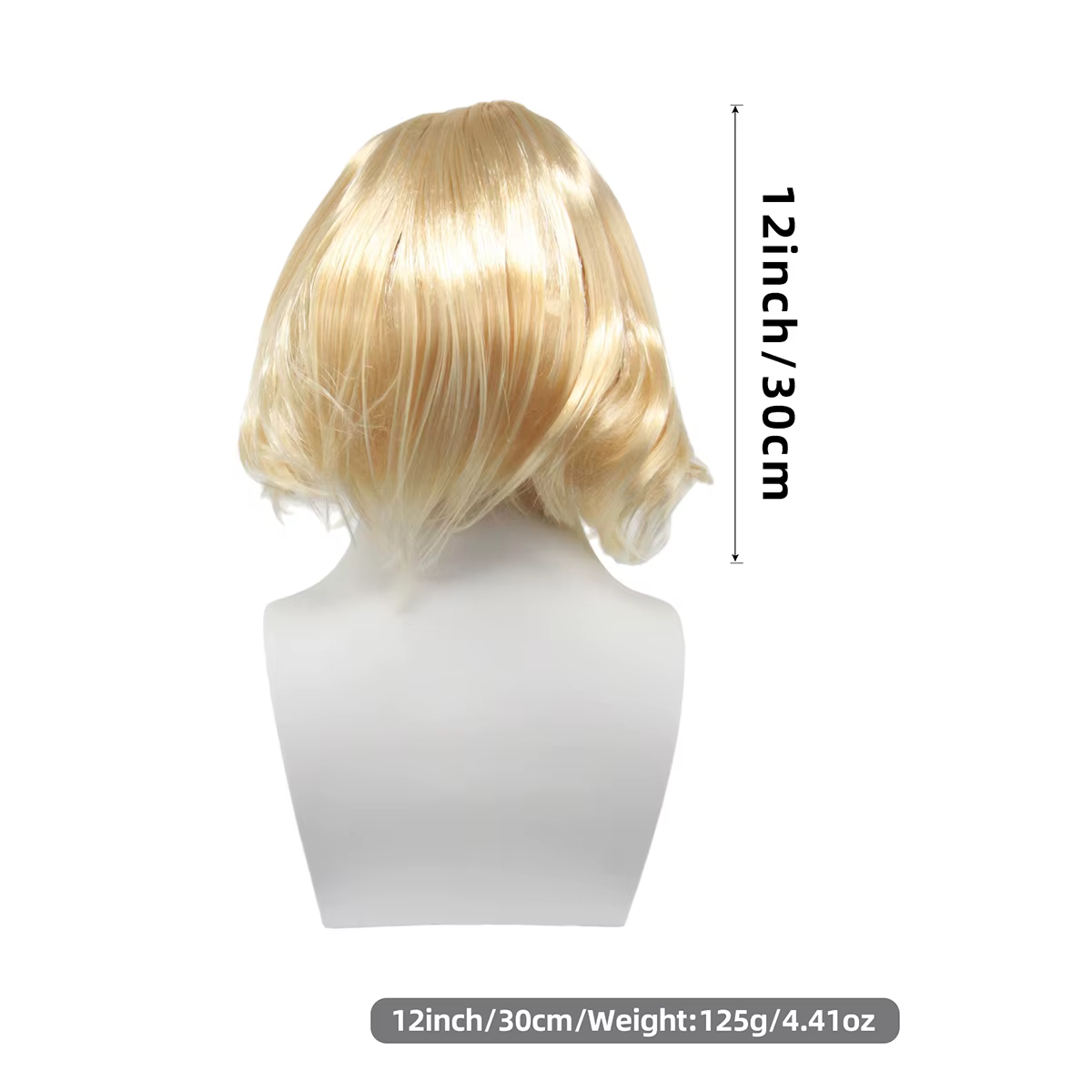 Perruque synthétique courte blonde