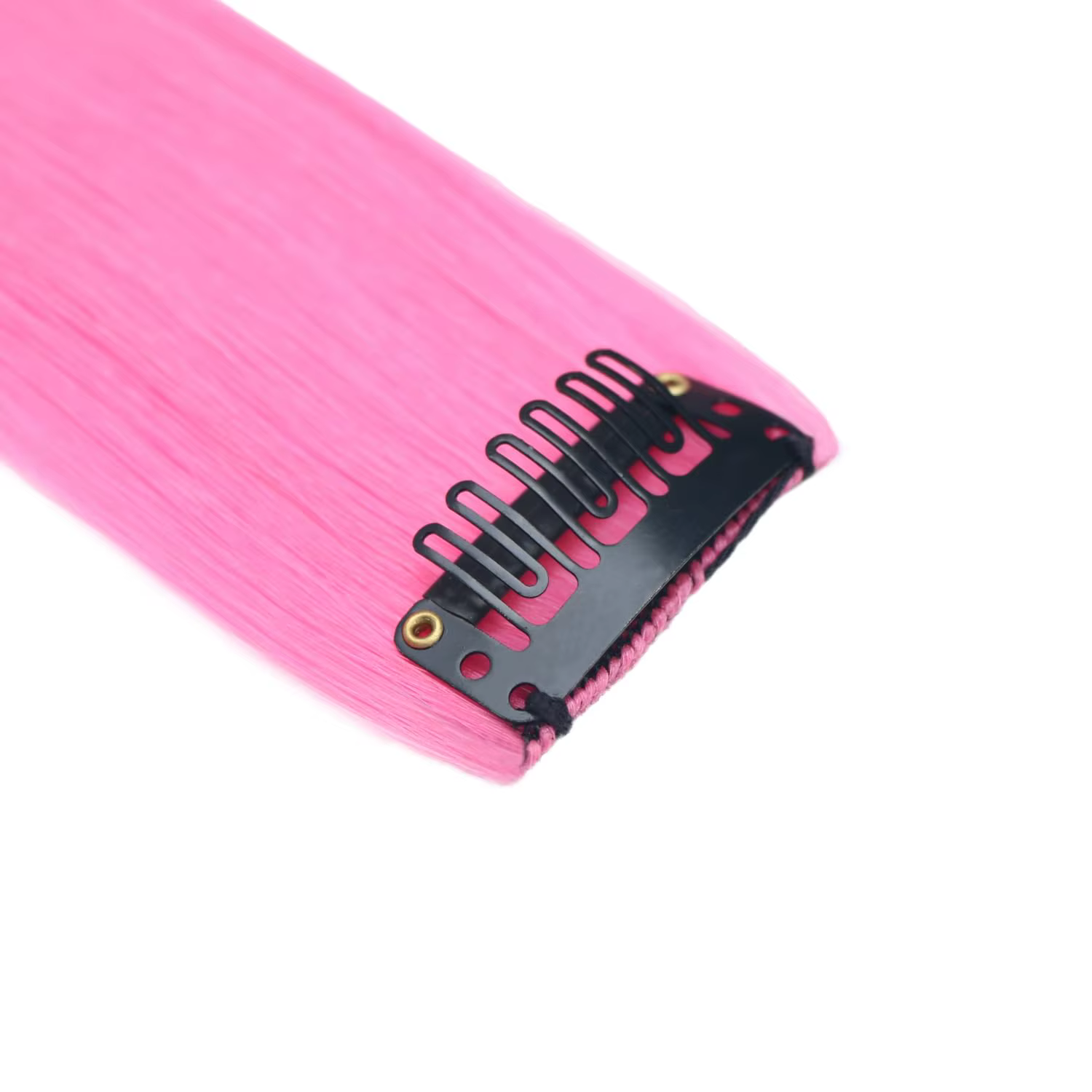 Extensions de cheveux synthétiques rose fluo qui brillent dans le noir