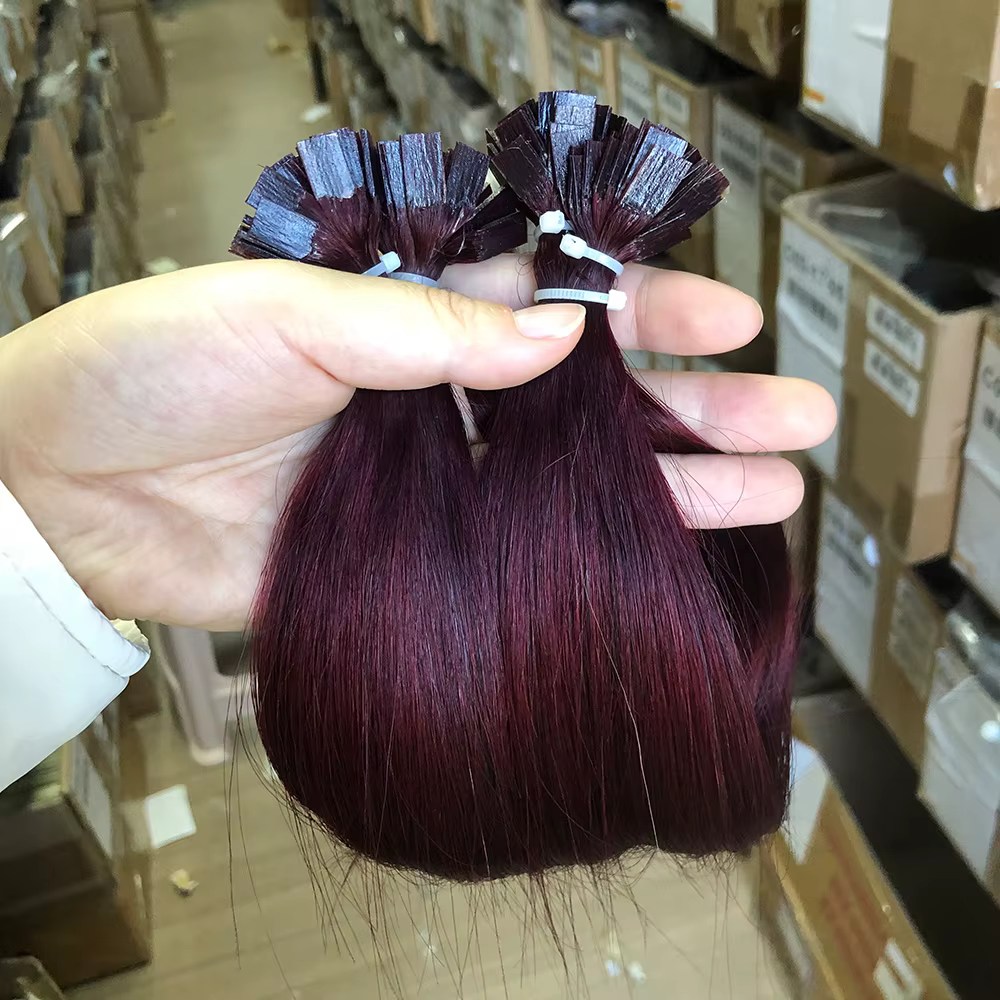 Extensions de cheveux à pointe plate