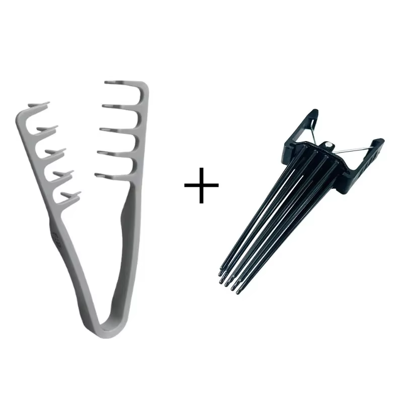 Kit d'outils de coiffure pour cheveux bouclés homme et femme : Peigne texturant volumateur et pince volumatrice pour