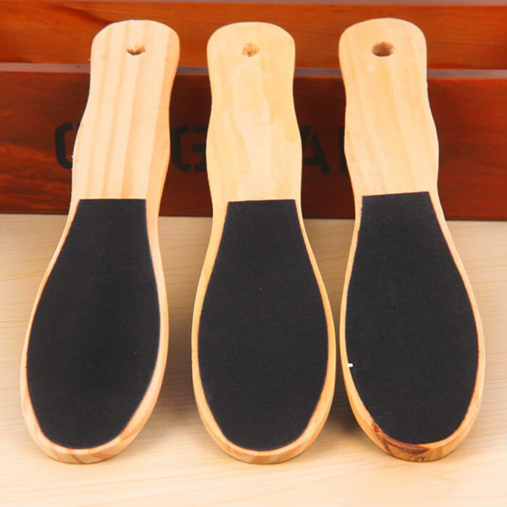 Chaud! Limes professionnelles Double face pour pieds, dissolvant de callosités, râpe de pédicure en bois pour lisse la peau dure, grossière et résistante