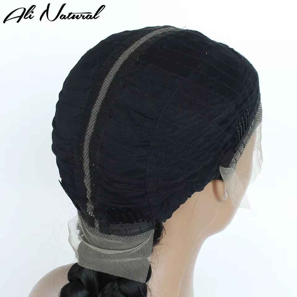 Perruque tressée 360 Lace avec cornrows et baby hair