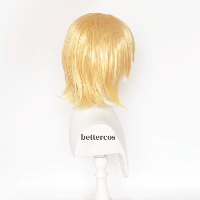 Perruque de Cosplay Blonde Courte de Haute Qualité