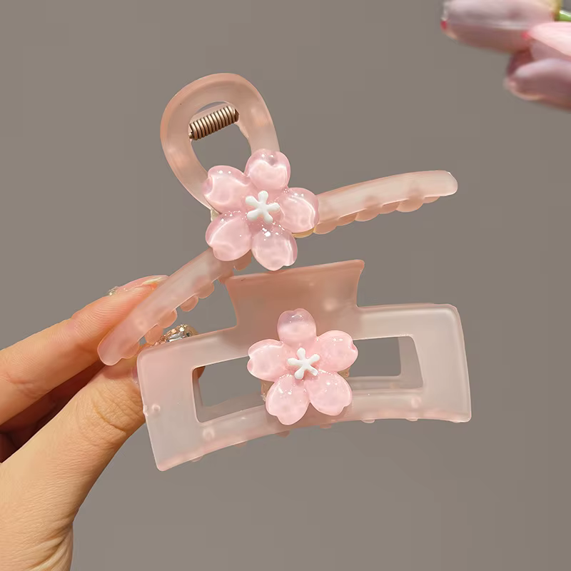 Pince à cheveux tendance Fleur de cerisier douce pour femme