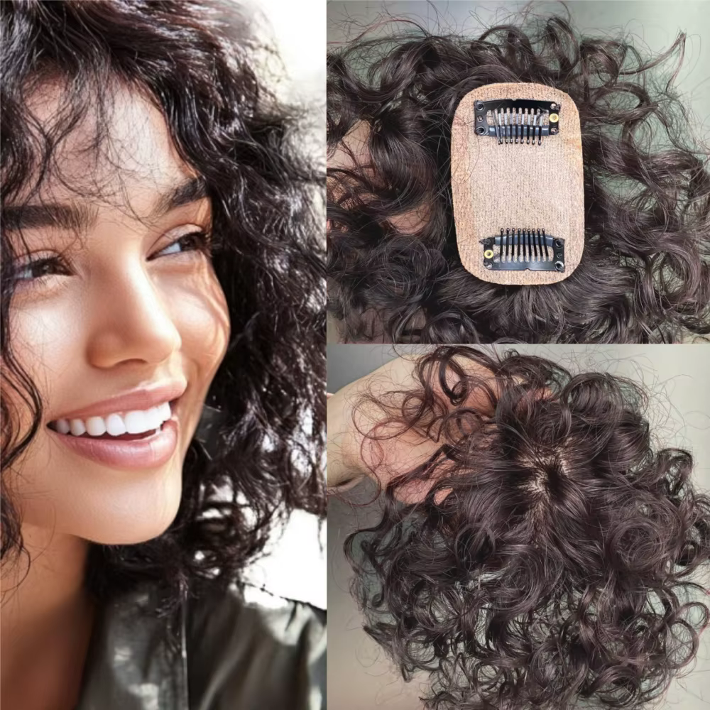 Cheveux bouclés Toppers pour femmes pince