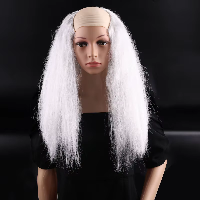 Perruque de tête chauve de Cosplay d'halloween pour adulte