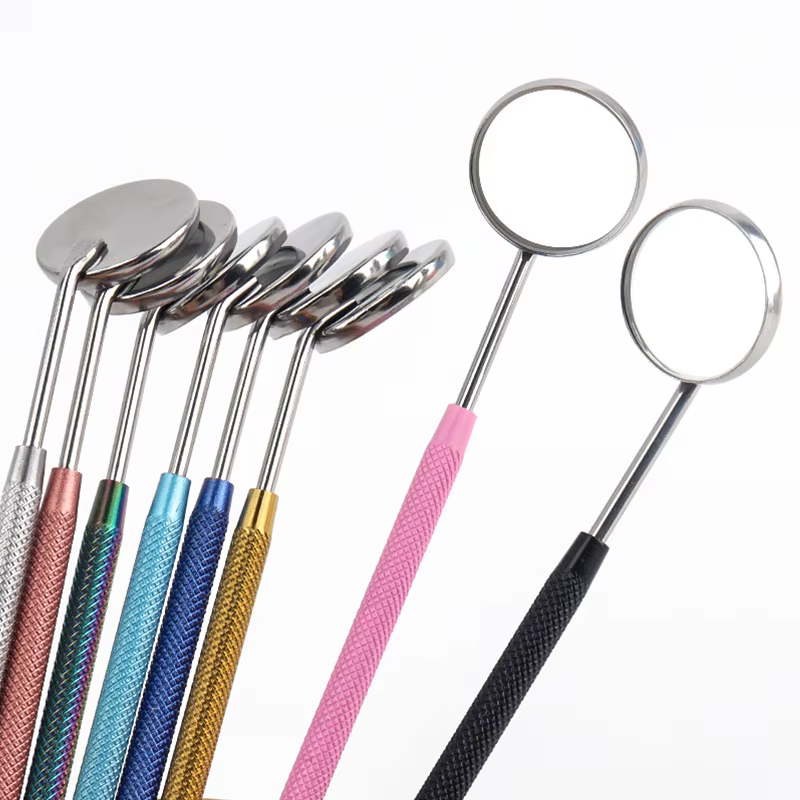 Miroir de contrôle d'extension de cils, Anti-fuite et bouclage des racines, miroir d'inspection buccale en acier inoxydable, 200 pièces