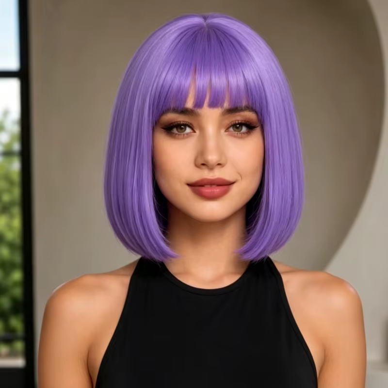 Perruque courte synthétique pour femme