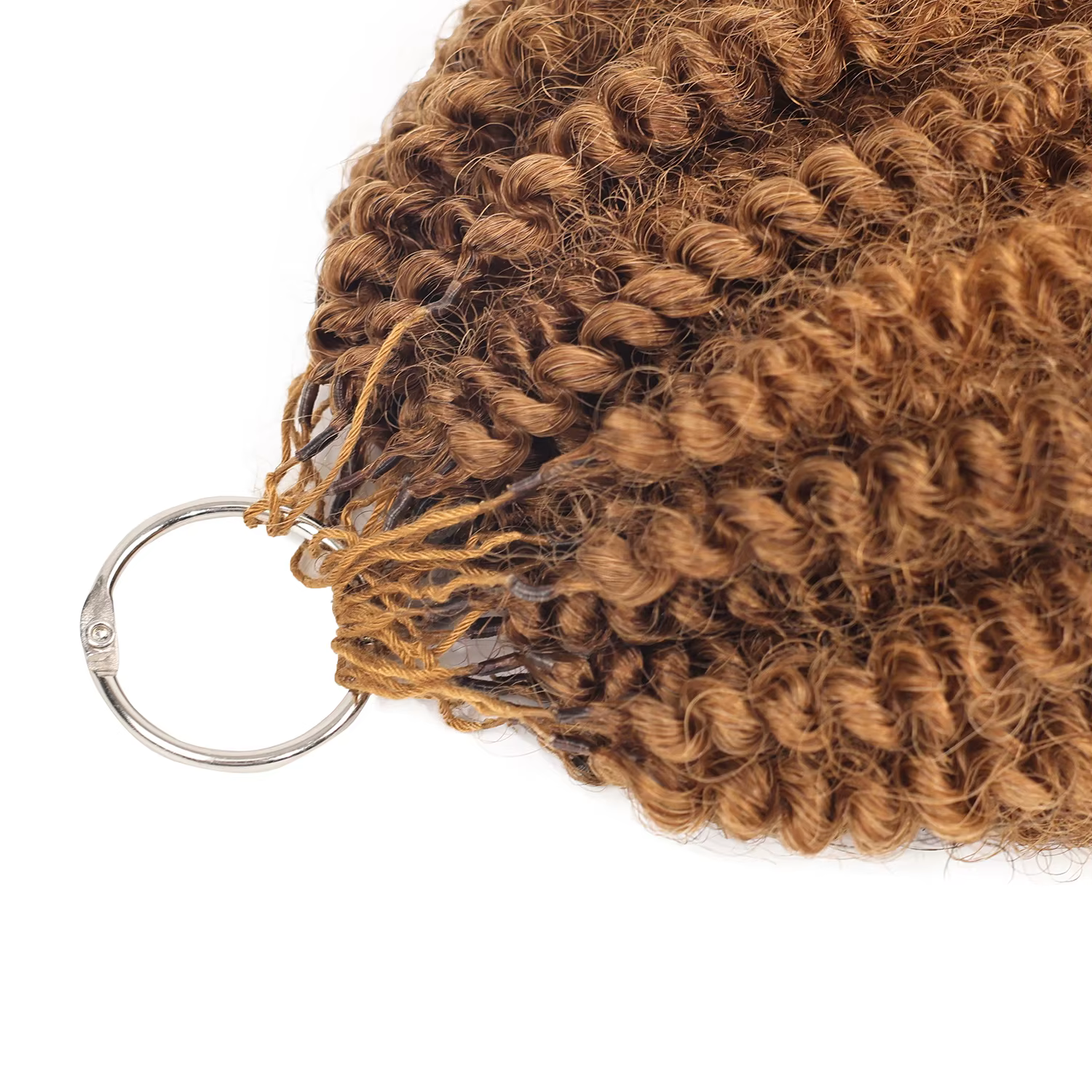 Extensions de cheveux humains Afro Kinky Feather au crochet
