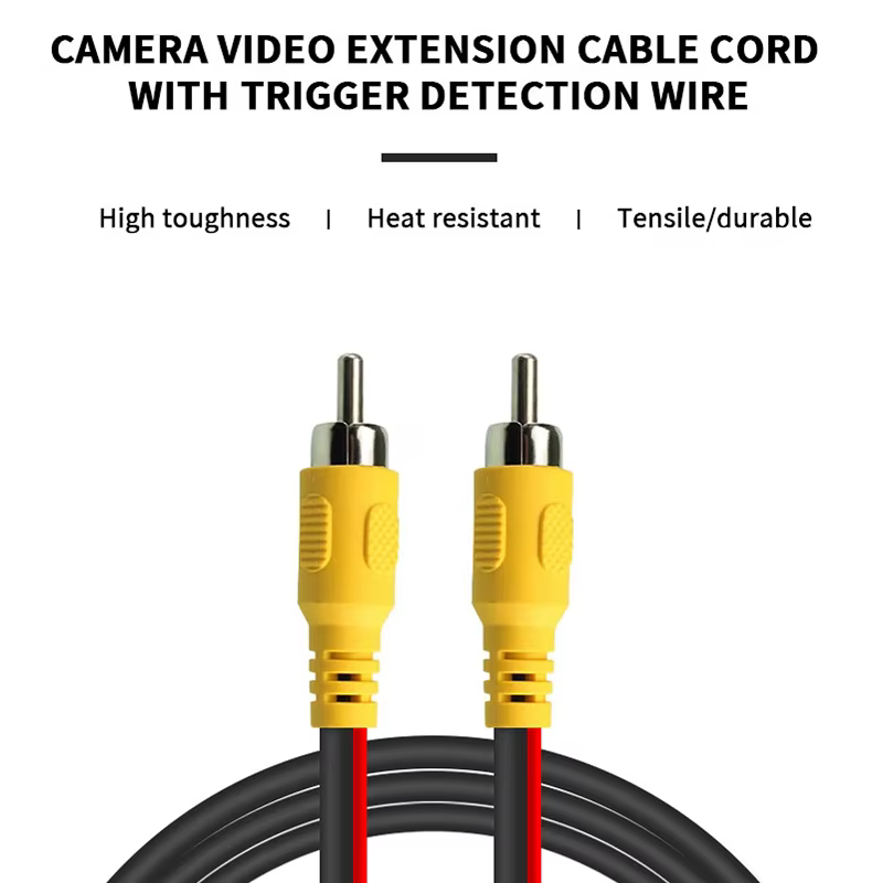 Câble vidéo RCA avec câble d'alimentation pour caméra de recul de voiture, câble d'extension AV, SFP, 6 m, 10 m, 20m