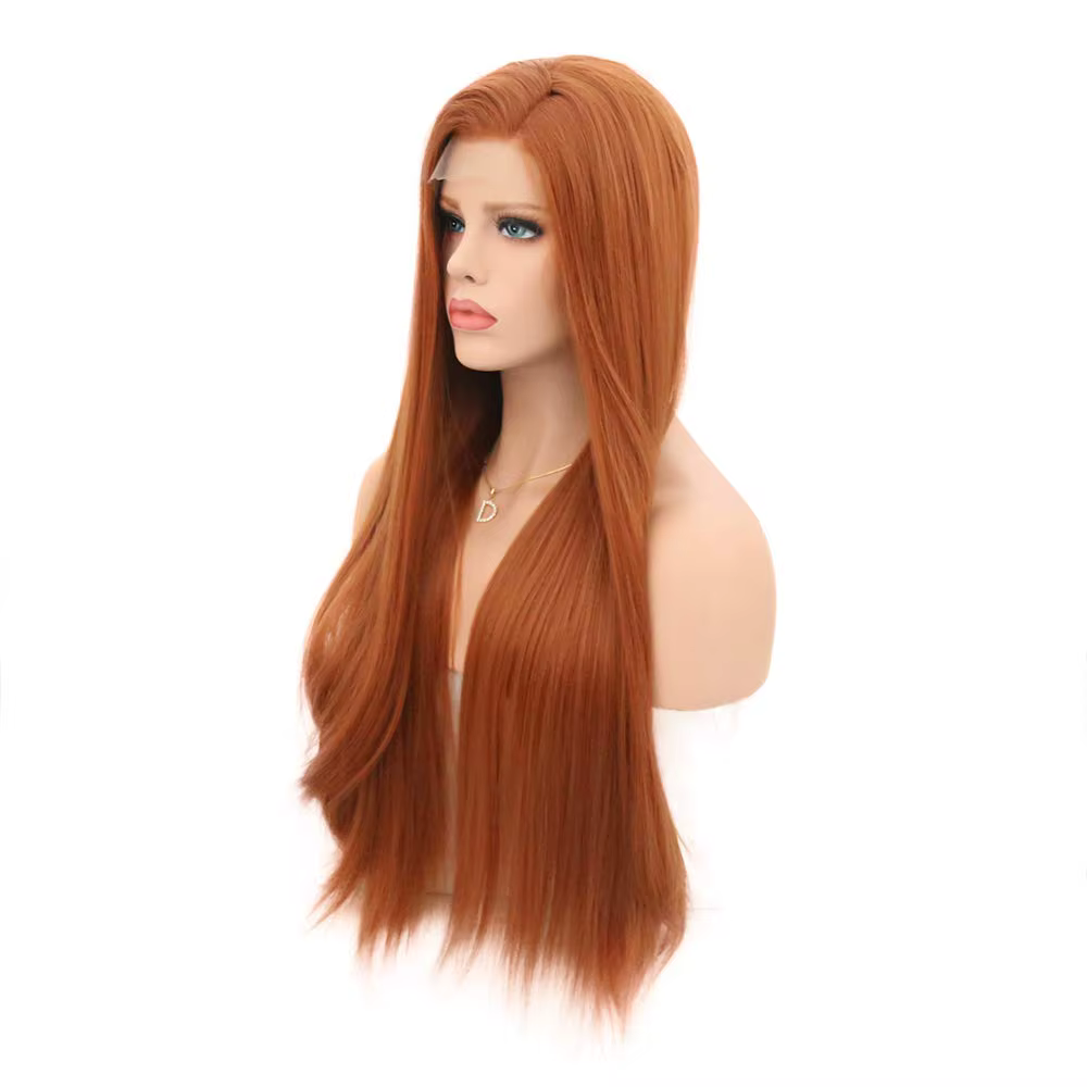 VideoWig-Perruque Synthétique Longue et Lisse pour Femme