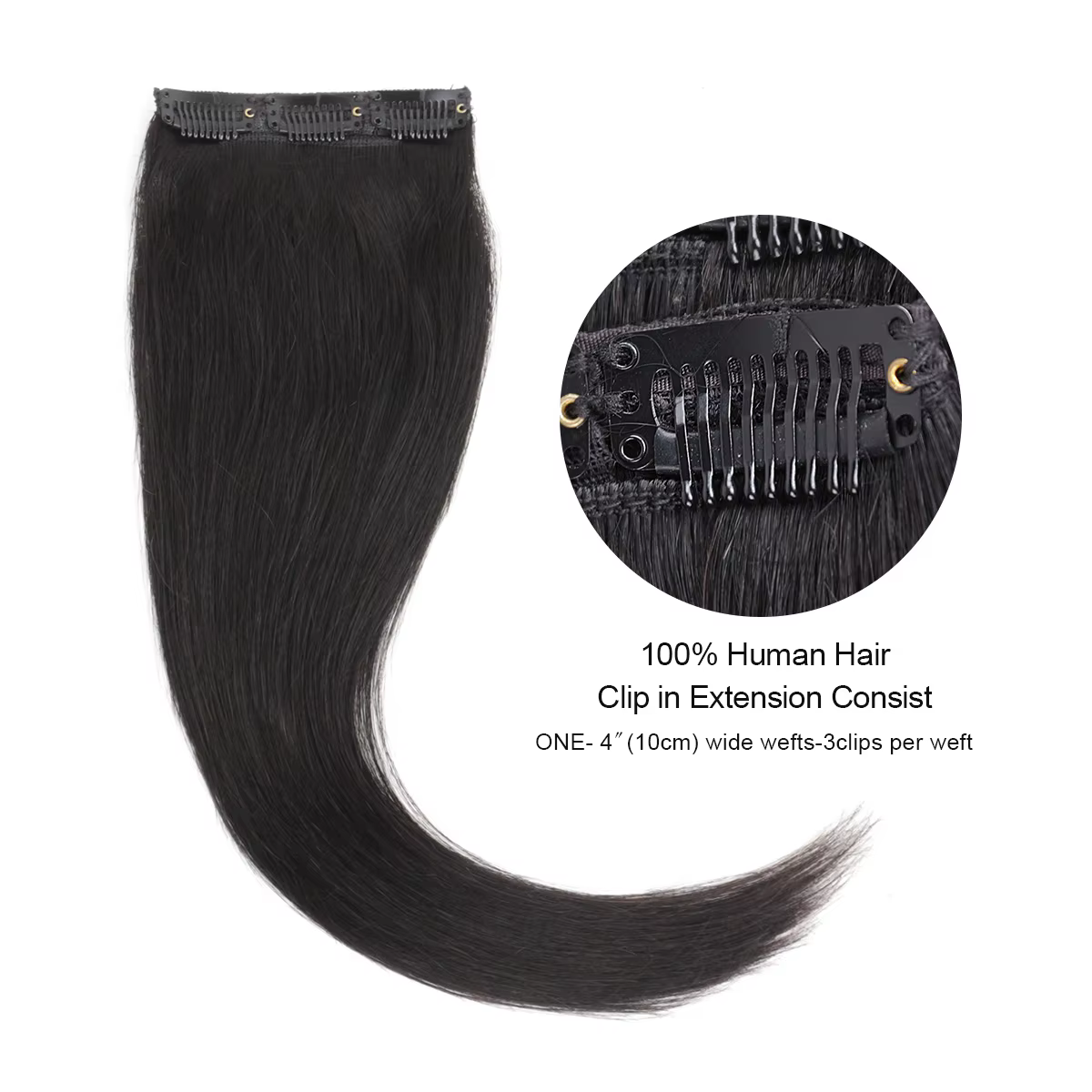 Clip dans les extensions de cheveux