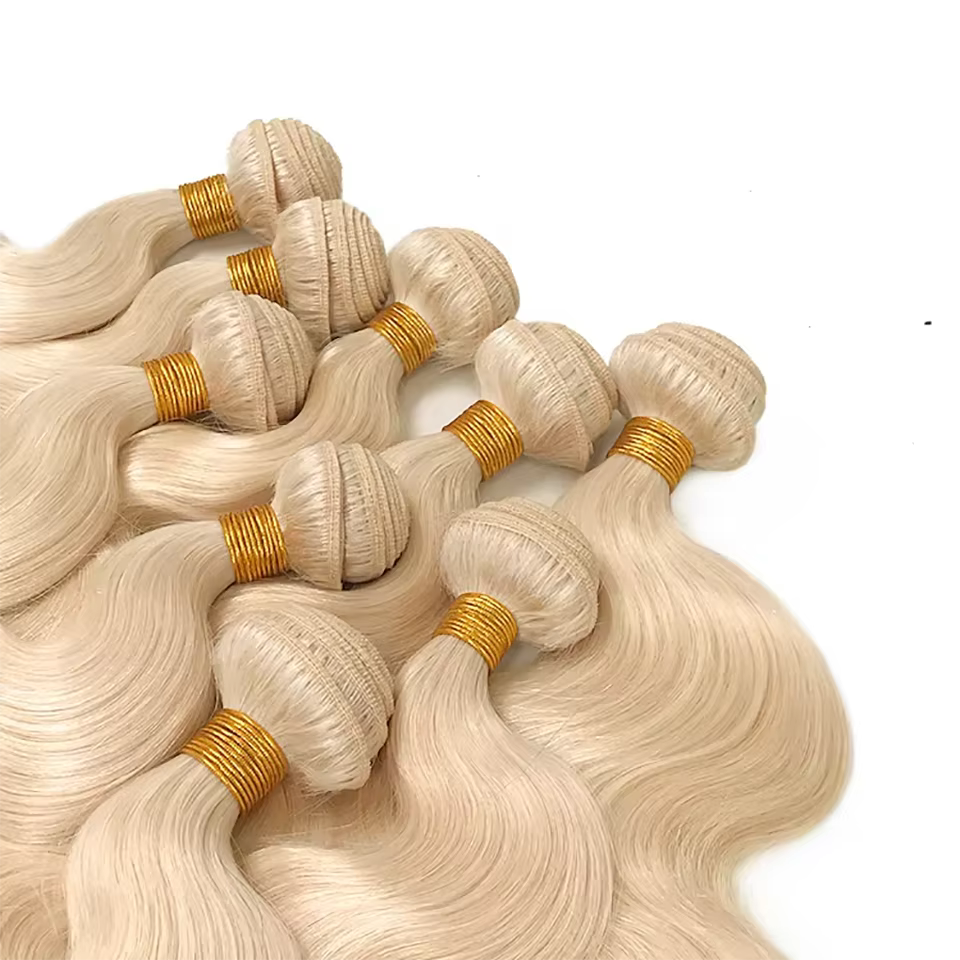 Tissage en lot brésilien 100% naturel Body Wave blond 613