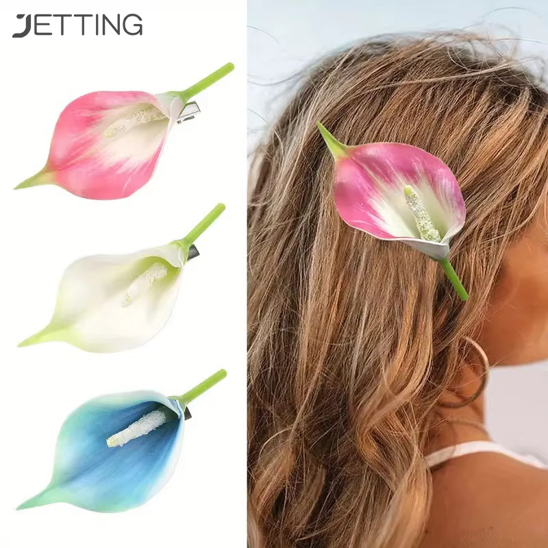 Pinces à cheveux en forme de fleur de lys Calla