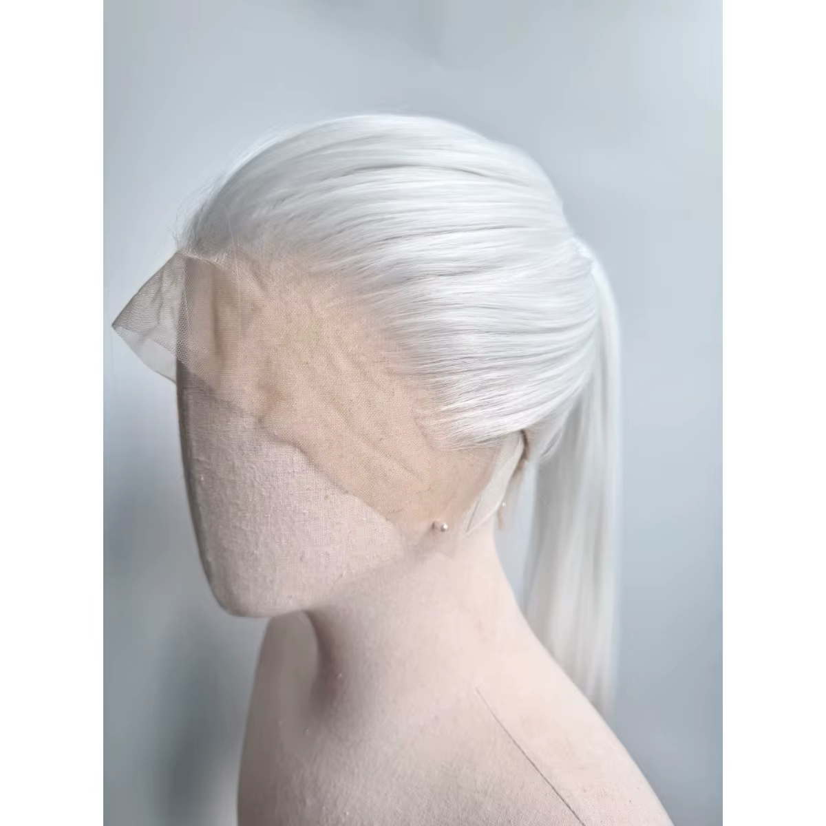13*6 perruque avant en dentelle blanche pour les femmes 26 pouces perruques de cheveux longs raides fibres de haute