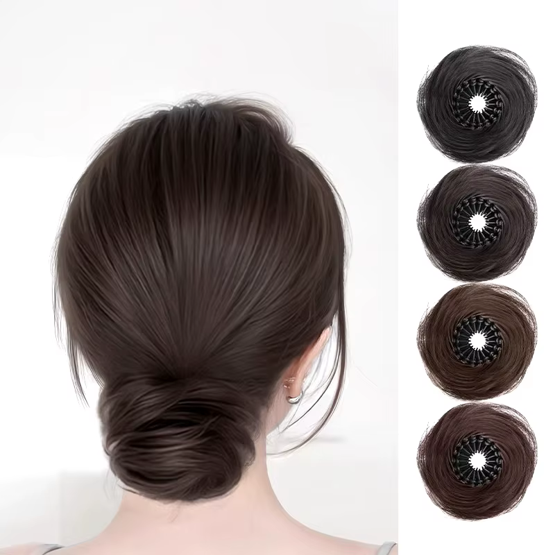 Chignon synthétique lisse à clipser