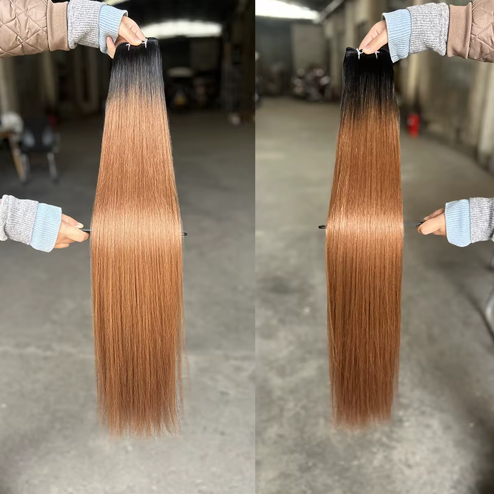 Extensions de cheveux synthétiques lisses Bio