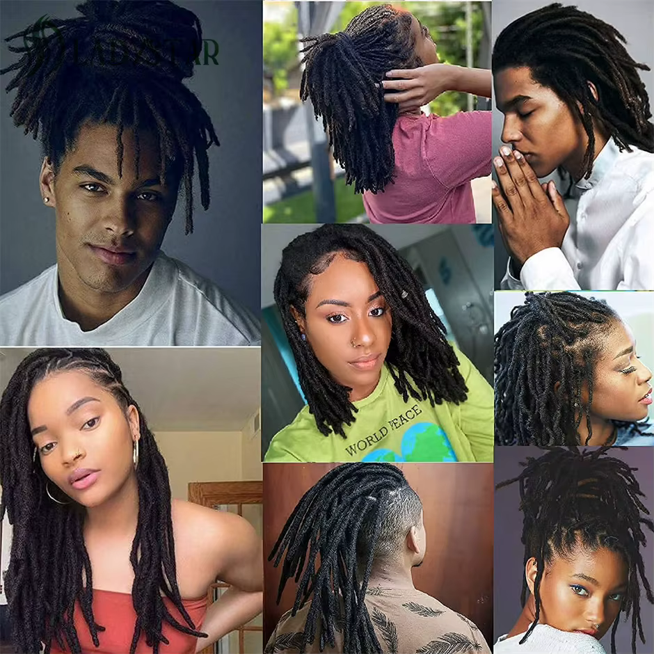 Extensions de cheveux humains Dreadlock 8 pouces