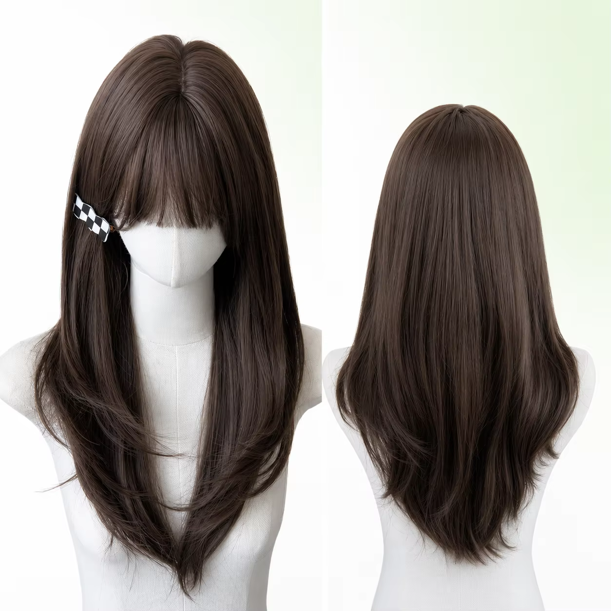 Perruque en cheveux humains à base de soie complète