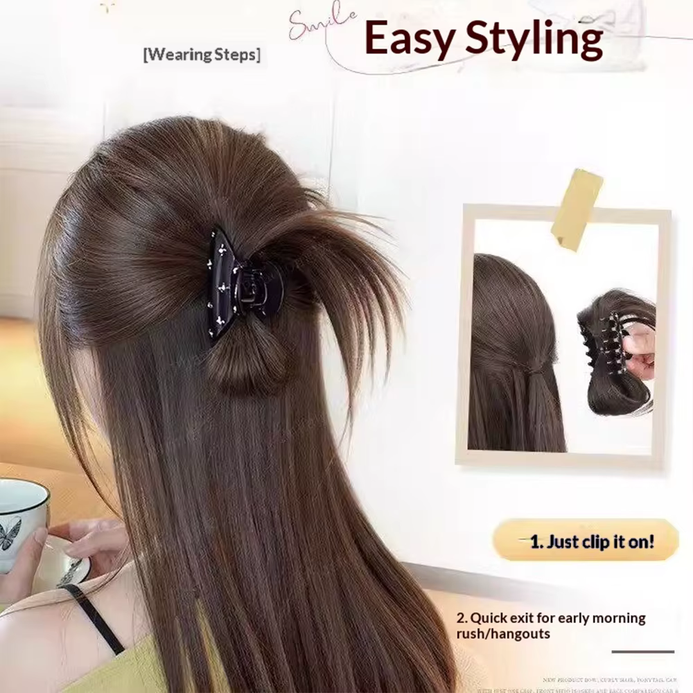 Chignon désordonné et volumineux à pince