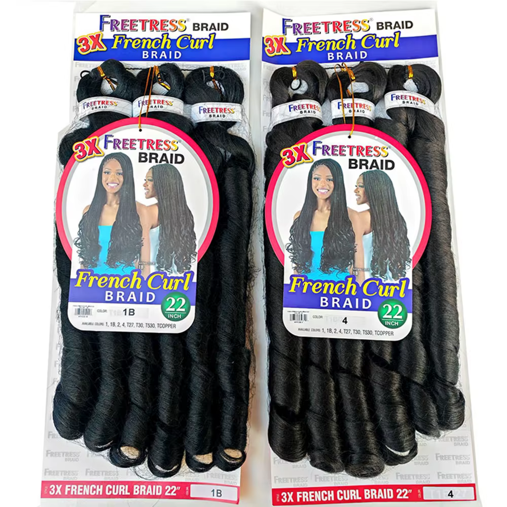 Extensions de cheveux synthétiques ondulés français