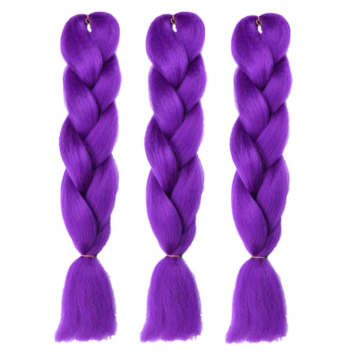 Extensions capillaires synthétiques violettes de 24 pouces