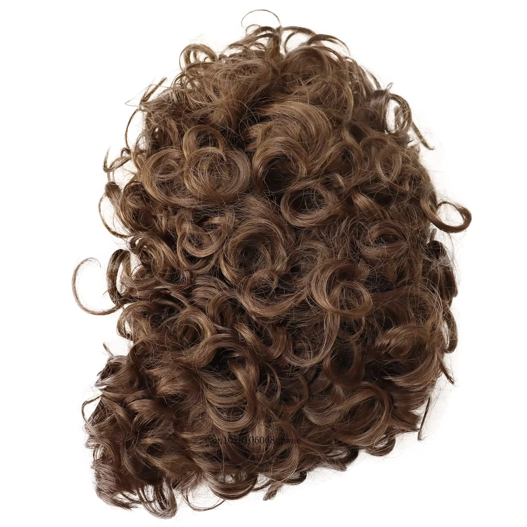 Perruque synthétique marron pour hommes