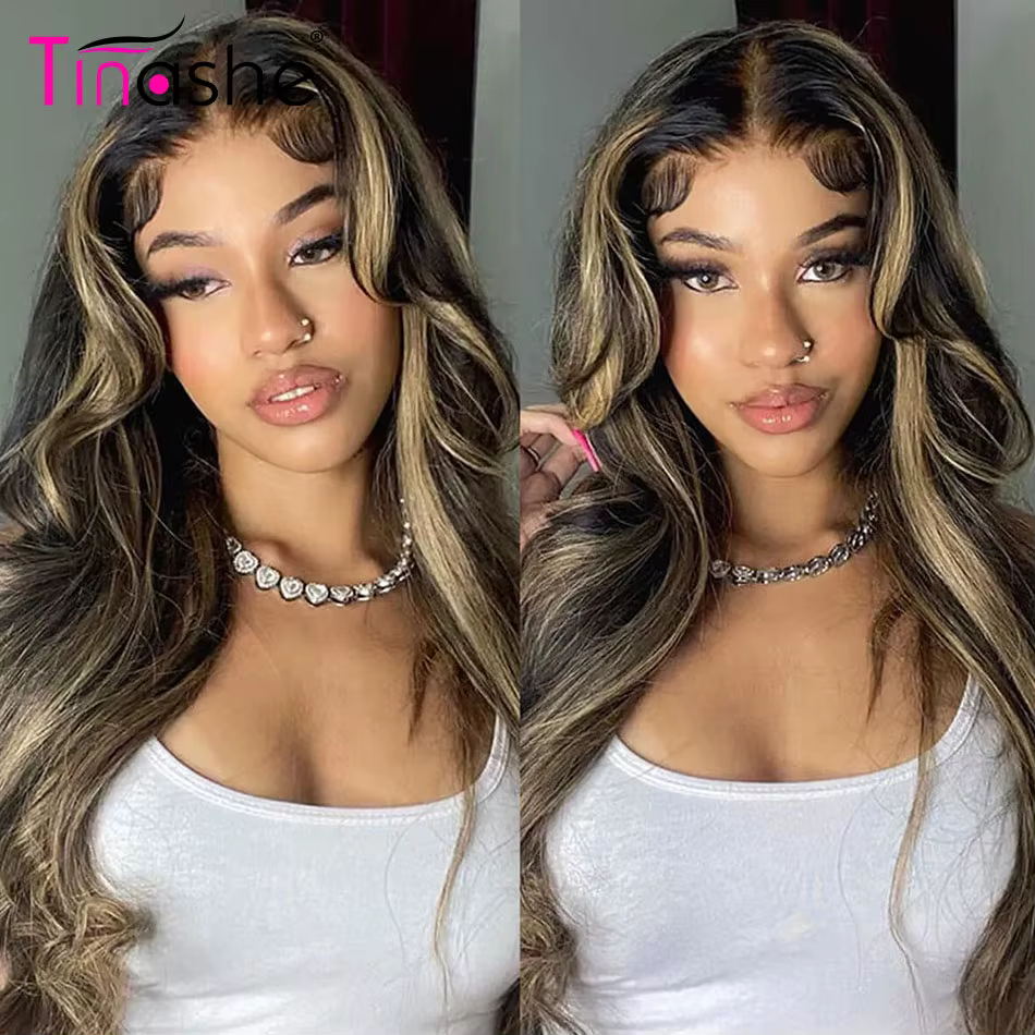 Tinashe Wear & Go rideau frange couches coupe mettre en évidence perruque sans colle vague de corps