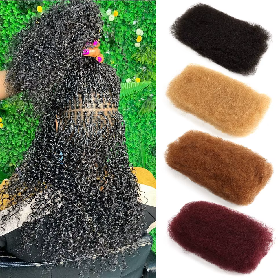 Brun blond mettre en évidence Afro crépus cheveux en vrac sans attachement