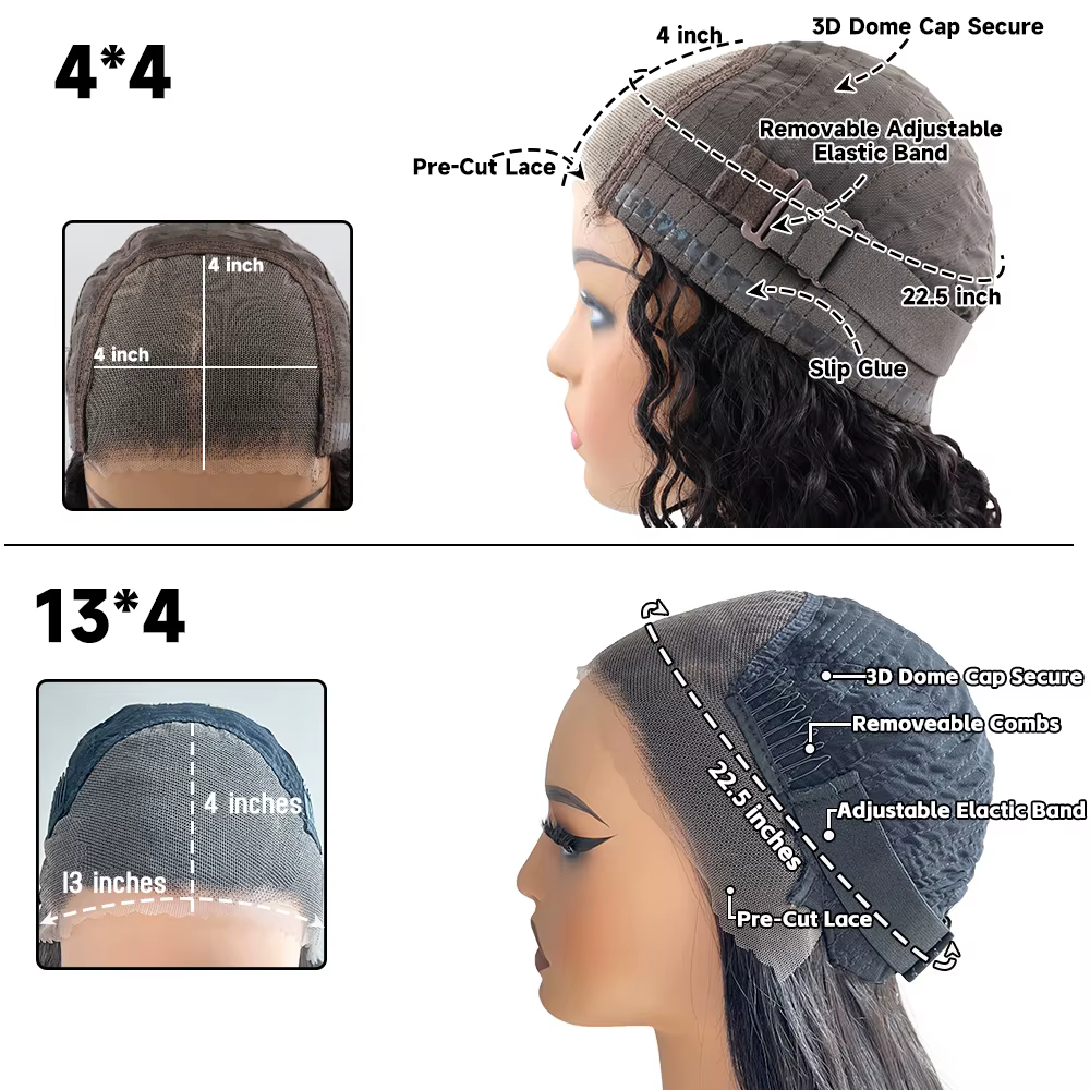 Perruque Lace Front 4x4 sans colle
